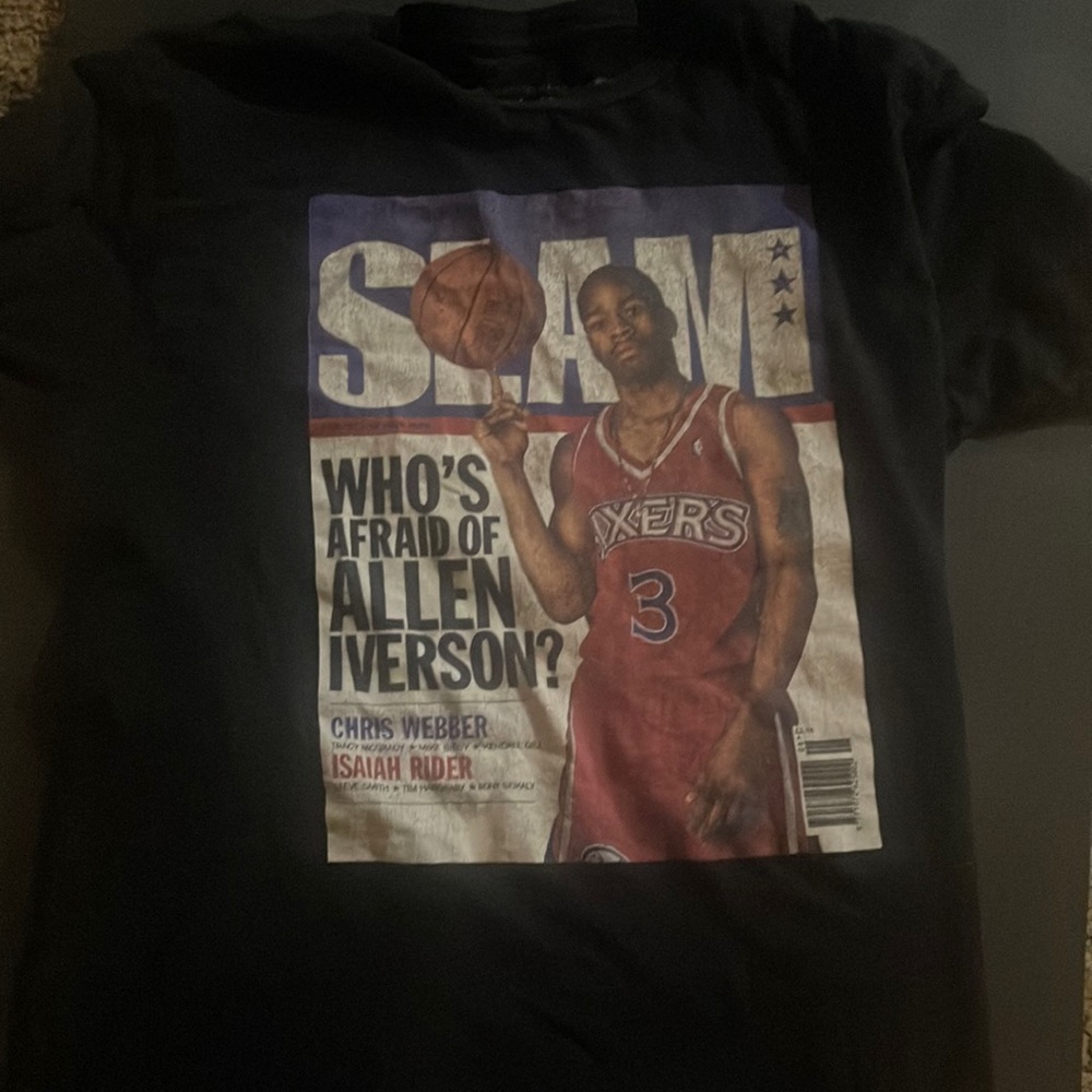 Black Allen Iverson graphic tee